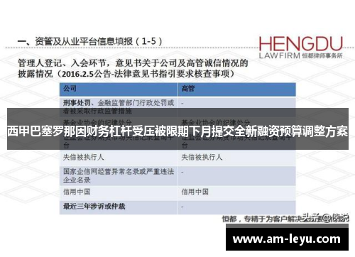 西甲巴塞罗那因财务杠杆受压被限期下月提交全新融资预算调整方案 西甲巴塞罗那因财务杠杆受压被限期下月提交全新融资预算调整方案
